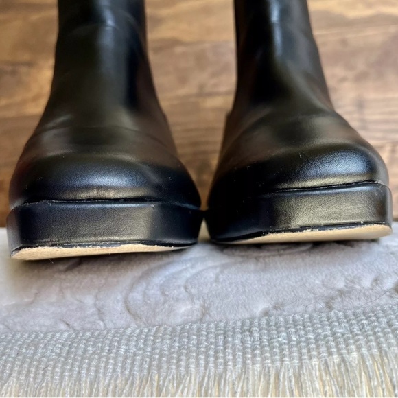 Chelsea Heel Boot Sz 10 French Connection Penny Black Vegan Leather Platform EUC - Picture 12 of 12